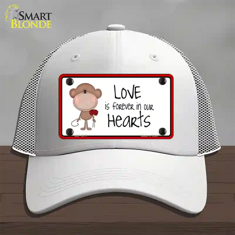 Love In Our Hearts Novelty License Plate Hat Mesh / White