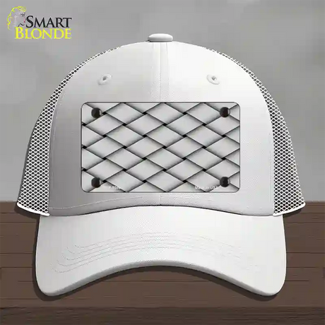 Weave Customizable Novelty License Plate Hat Mesh / White