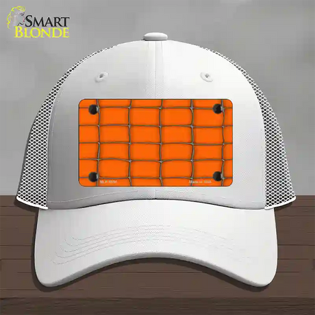 Web Orange Novelty License Plate Hat Mesh / White