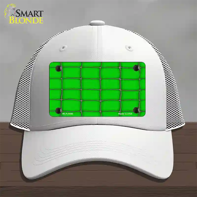 Web Green Novelty License Plate Hat Mesh / White