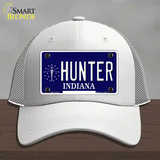 Hunter Indiana State Novelty License Plate Hat Mesh / White