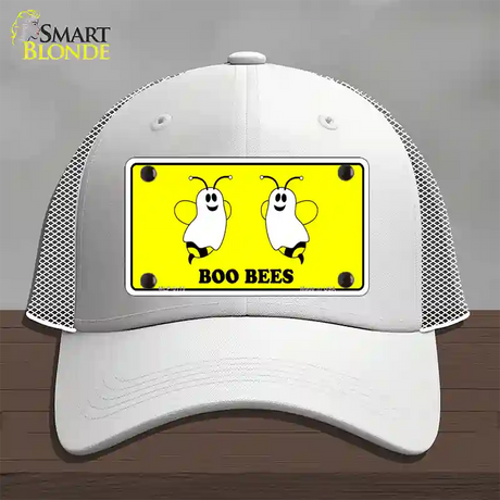 Boo Bees Novelty License Plate Hat Mesh / White