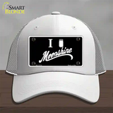 I Love Moonshine Novelty License Plate Hat Mesh / White