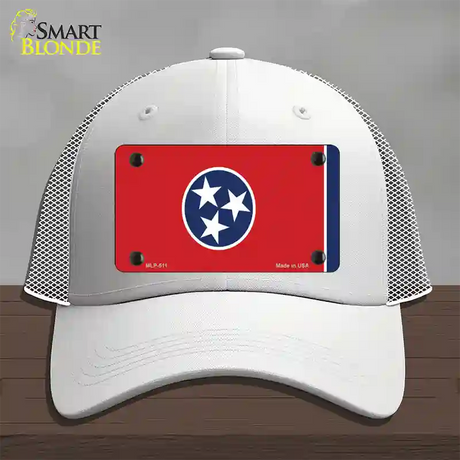 Tennessee State Flag Novelty License Plate Hat Mesh / White