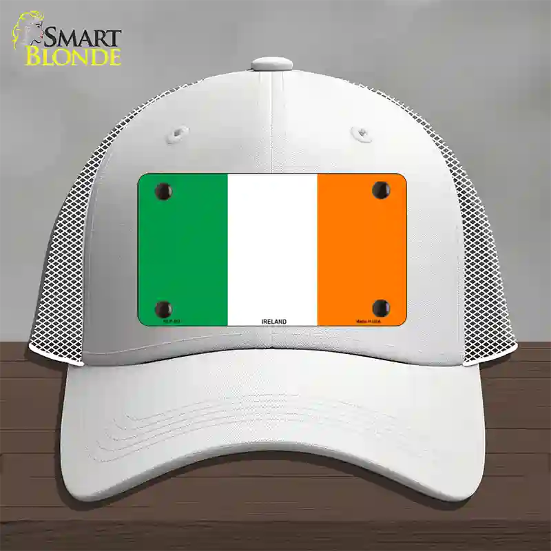 Ireland Flag Novelty License Plate Hat Mesh / White