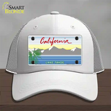 California Lake Tahoe State Blank Novelty License Plate Hat Mesh / White