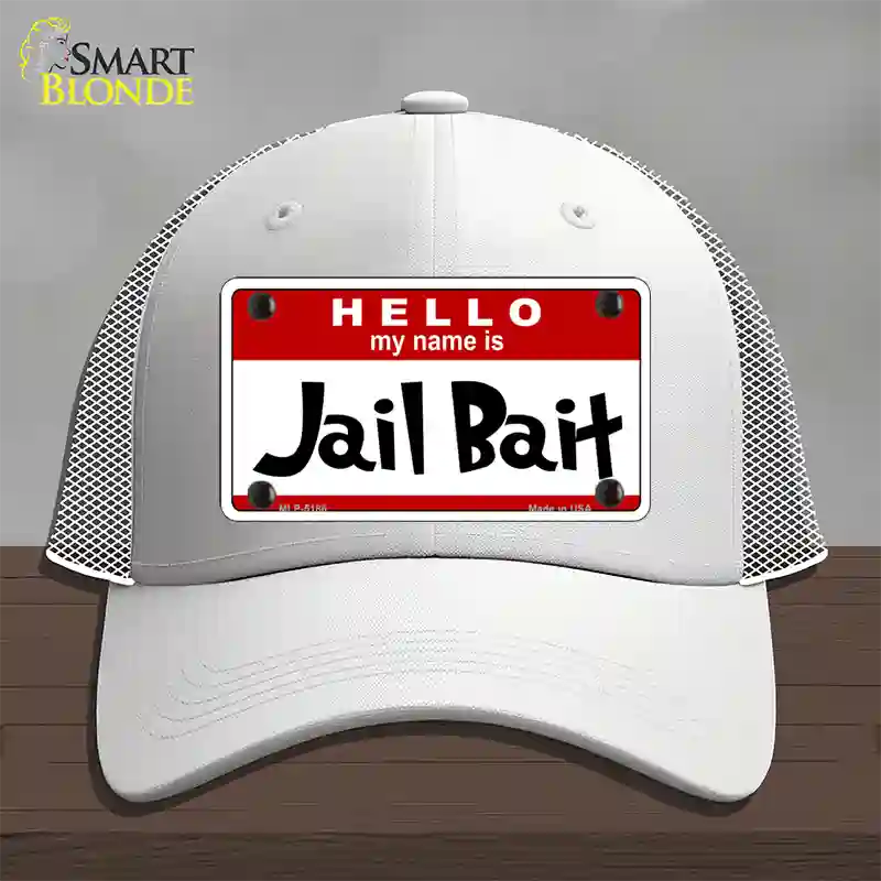 Jail Bait Novelty License Plate Hat Mesh / White