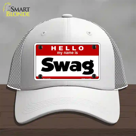 Swag Novelty License Plate Hat Mesh / White