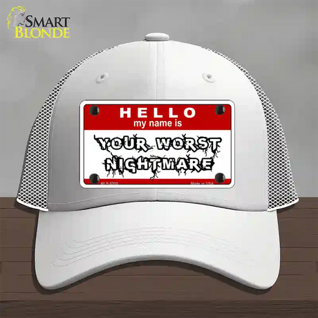 Your Worst Nightmare Novelty License Plate Hat Mesh / White