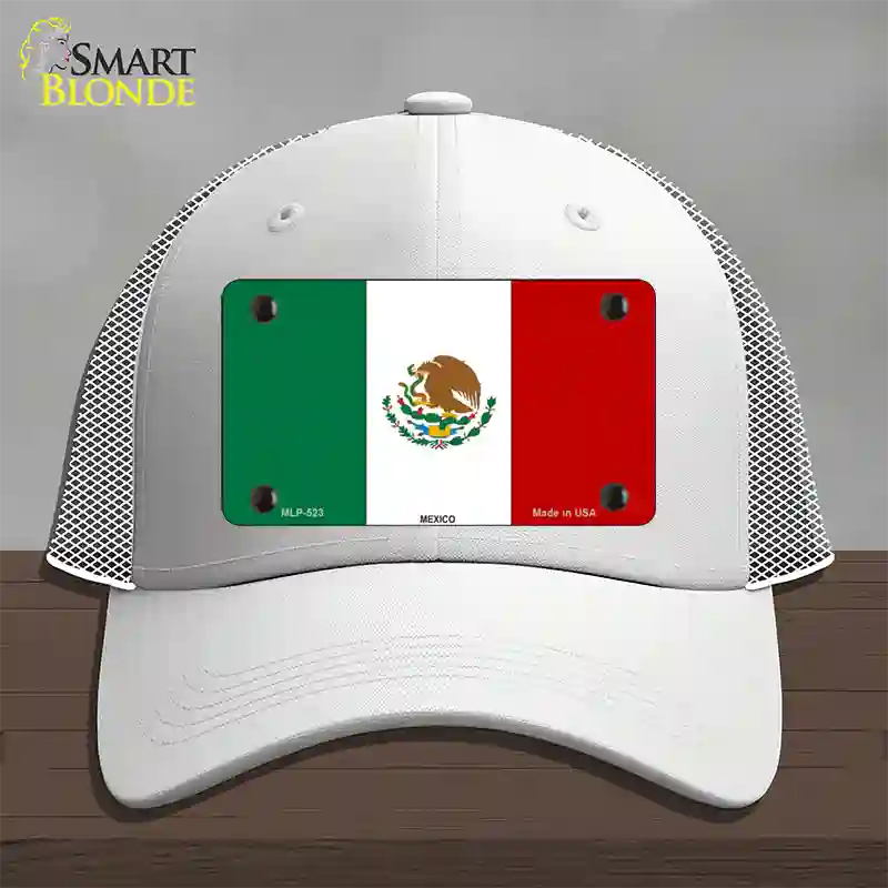 Mexico Country Flag Novelty License Plate Hat Mesh / White