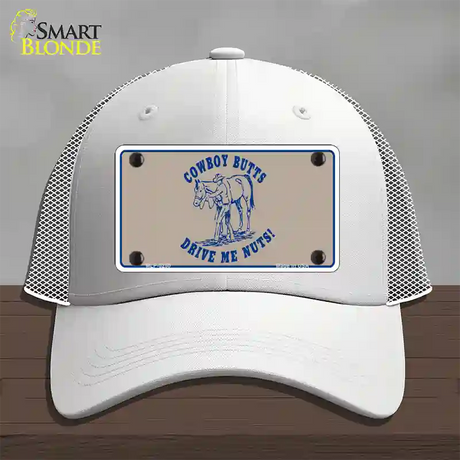 Cowboy Butts Novelty License Plate Hat Mesh / White