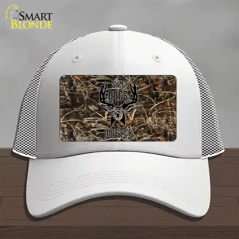 Size Does Matter Novelty License Plate Hat Mesh / White