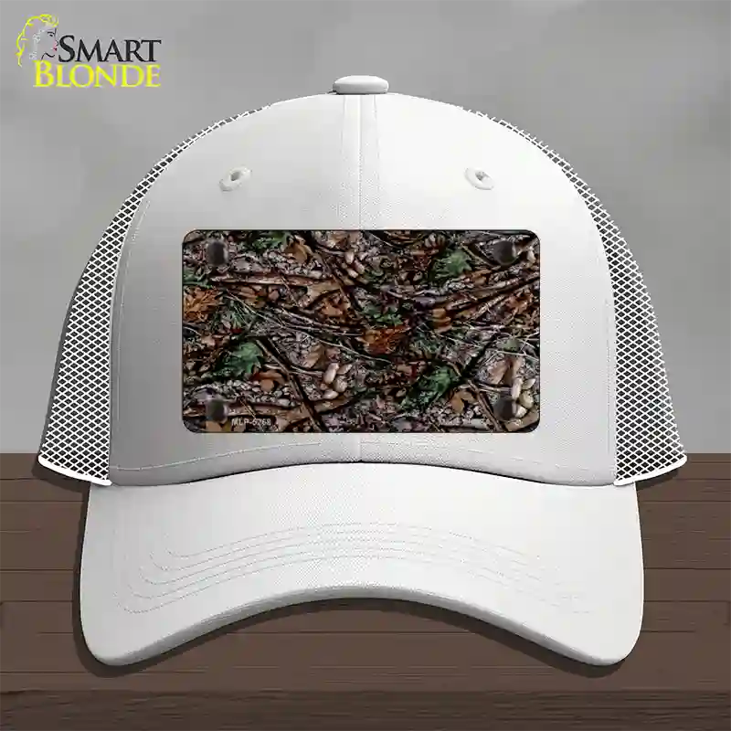 Branches Camouflage Novelty License Plate Hat Mesh / White