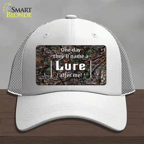 Name A Lure After Me Novelty License Plate Hat Mesh / White