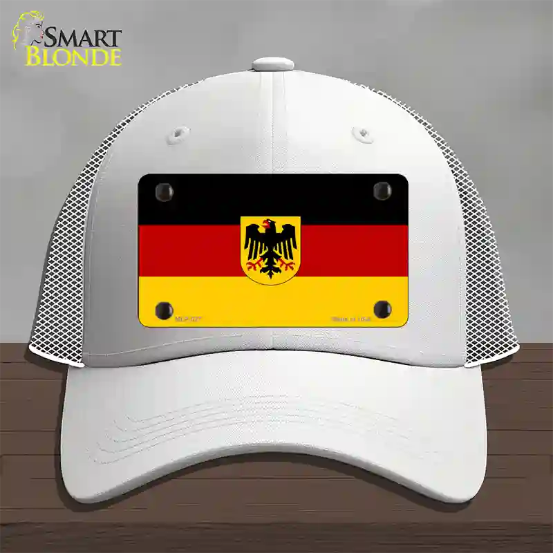 Germany State Flag Novelty License Plate Hat Mesh / White