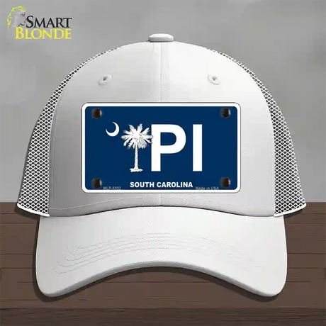 PI South Carolina Novelty License Plate Hat Mesh / White