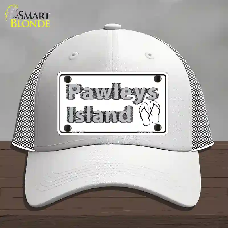 Pawleys Island Flip Flops Novelty License Plate Hat Mesh / White