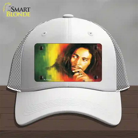 Bob Marley Novelty License Plate Hat Mesh / White