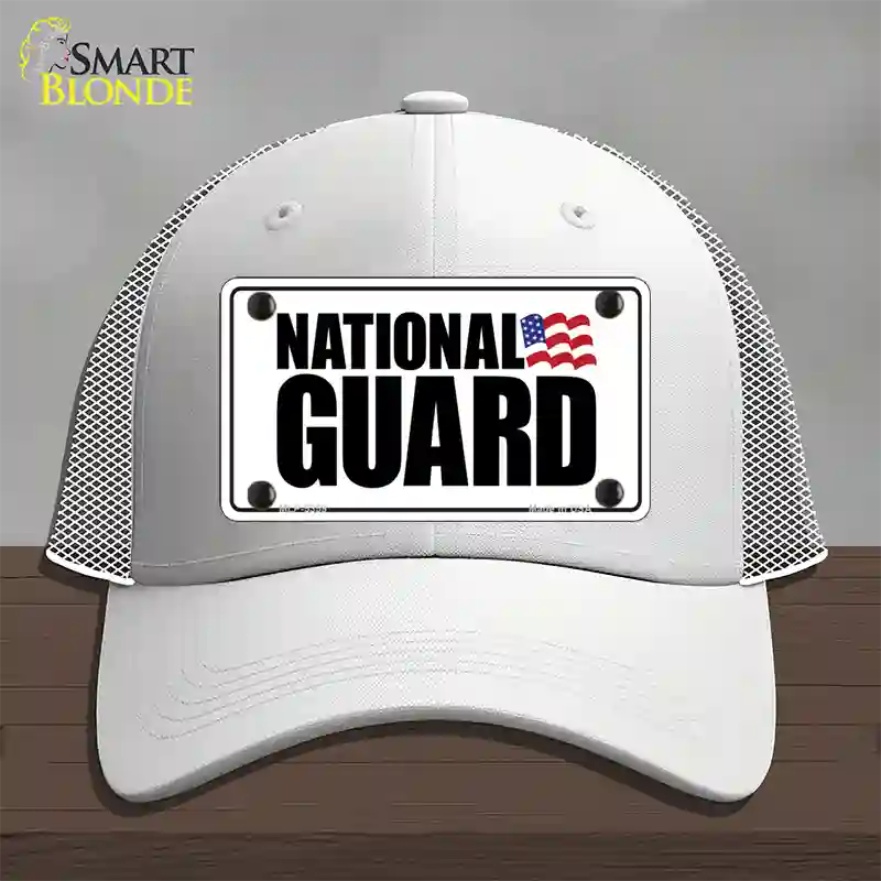 National Guard Novelty License Plate Hat Mesh / White