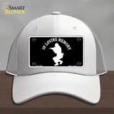 In Loving Memory Squatting Novelty License Plate Hat Mesh / White