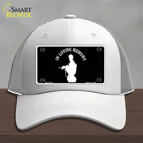 In Loving Memory Standing Novelty License Plate Hat Mesh / White