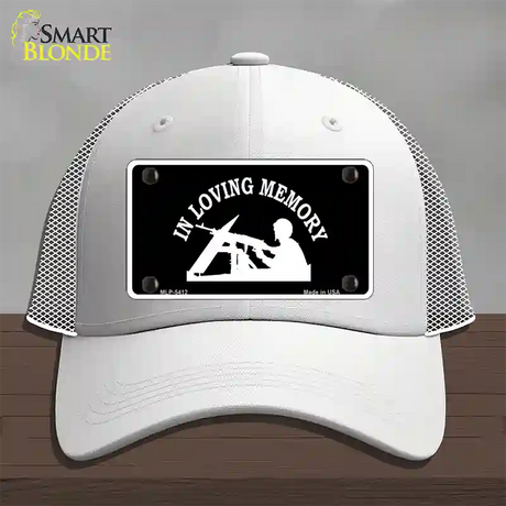 In Loving Memory Lookout Novelty License Plate Hat Mesh / White