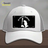 In Loving Memory Kneeling Novelty License Plate Hat Mesh / White