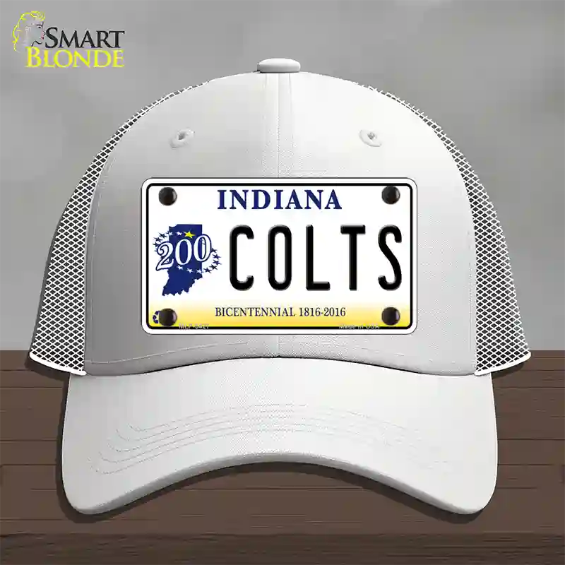 Colts Indiana Bicentennial Novelty License Plate Hat Mesh / White