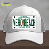 Vero Beach Florida Novelty License Plate Hat Mesh / White