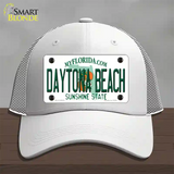 Daytona Beach Florida Novelty License Plate Hat Mesh / White