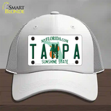 Tampa Florida Novelty License Plate Hat Mesh / White