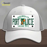 Port St Lucie Florida Novelty License Plate Hat Mesh / White