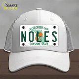 Noles Florida Novelty License Plate Hat Mesh / White