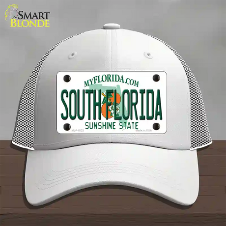 South Florida Novelty License Plate Hat Mesh / White