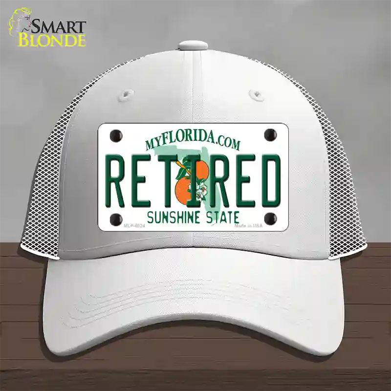 Retired Florida Novelty License Plate Hat Mesh / White