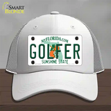 Golfer Florida Novelty License Plate Hat Mesh / White