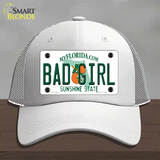 Bad Girl Florida Novelty License Plate Hat Mesh / White