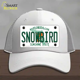 Snowbird Florida Novelty License Plate Hat Mesh / White