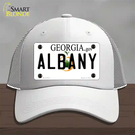 Albany Georgia Novelty License Plate Hat Mesh / White