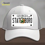 Statesboro Georgia Novelty License Plate Hat Mesh / White