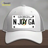 N Joy Ga Georgia Novelty License Plate Hat Mesh / White