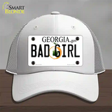 Bad Girl Georgia Novelty License Plate Hat Mesh / White