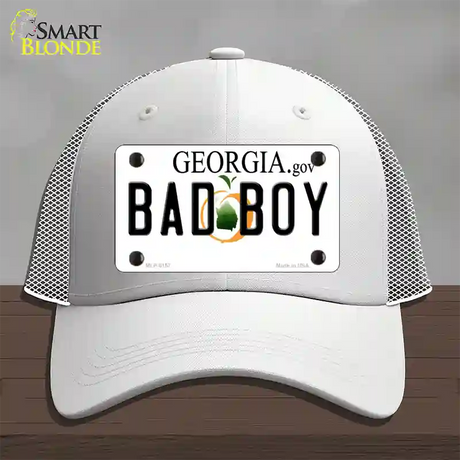 Bad Boy Georgia Novelty License Plate Hat Mesh / White