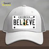 Believe Georgia Novelty License Plate Hat Mesh / White