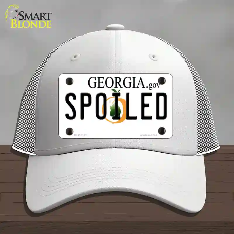 Spoiled Georgia Novelty License Plate Hat Mesh / White