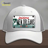 New Orleans Louisiana Novelty License Plate Hat Mesh / White