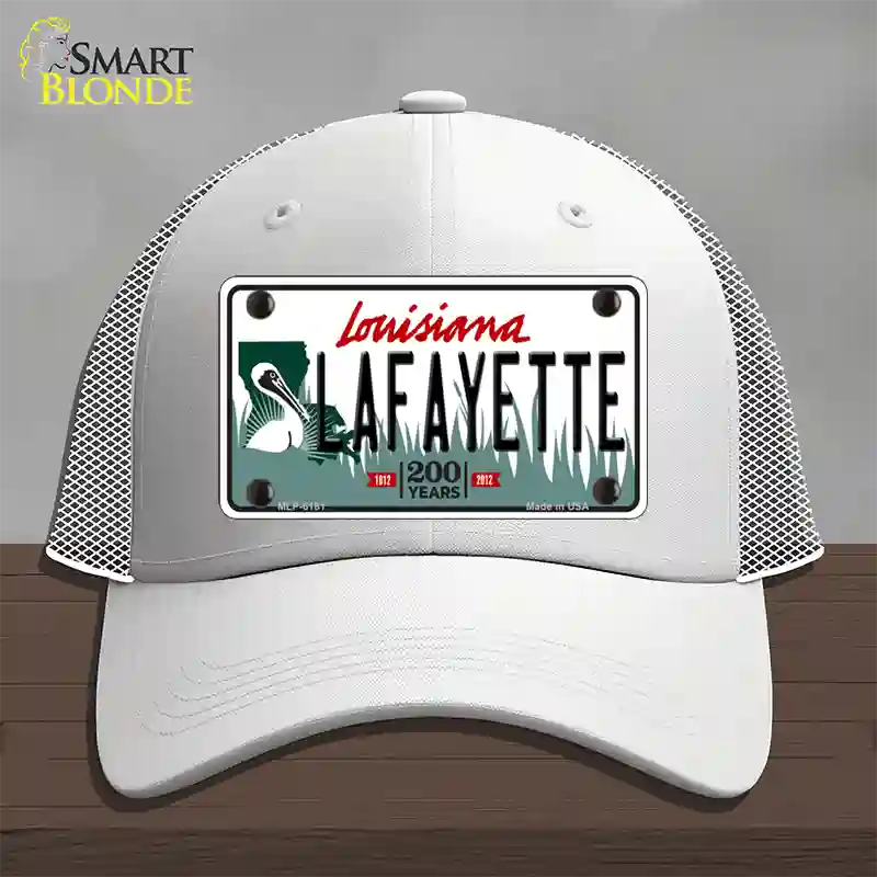 Lafayette Louisiana Novelty License Plate Hat Mesh / White