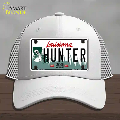 Hunter Louisiana Novelty License Plate Hat Mesh / White