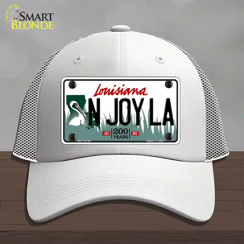 N Joy La Louisiana Novelty License Plate Hat Mesh / White