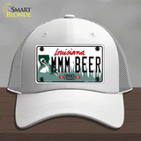 MMM Beer Louisiana Novelty License Plate Hat Mesh / White